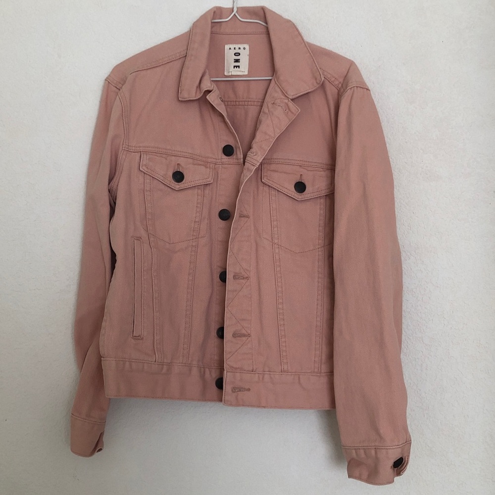 Aero One Pink Denim Jacket
